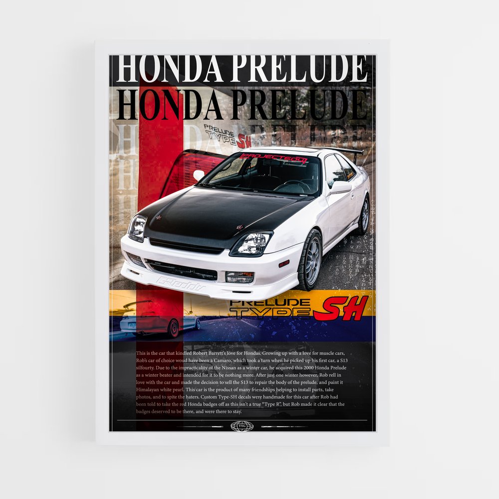 Poster Vintage Wheels – affiche Honda (vue 3)